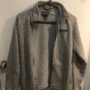 Grey Patagonia Fleece Sweater Jacket